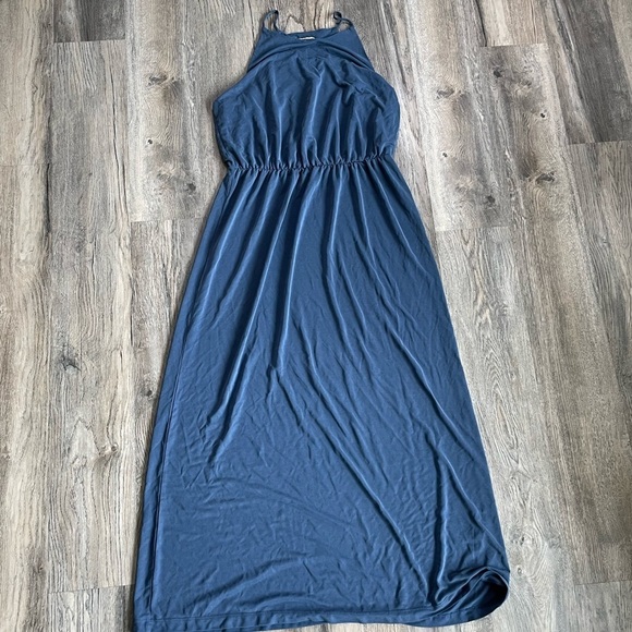 Gap High Neck Maxi Dress, Noir, Size Large - Picture 1 of 8